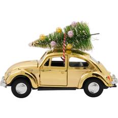 Zinc Decorations House Doctor Xmas Cars Gold Decoration 8cm