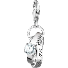 Thomas Sabo Gioielli Thomas Sabo Pendant Wedding Charm Rings - Silver/Transparent