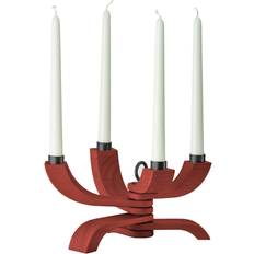 Ljusstake nordic light Design House Stockholm Nordic Light Accent Red Värmeljuslykta 13cm