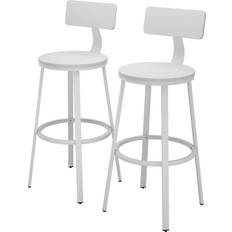 MDF Bar Stools VICCO Caracas White Bar Stool 102cm 2pcs