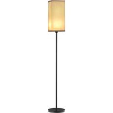 Linen Lighting Homcom Modern Standing Lamp Beige/Black Floor Lamp 161.5cm