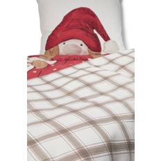 IN Style Christmas Bedding With Santa Motif Dynebetræk Hvid, Rød (200x140cm)