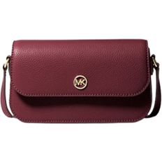 Dam - Kortfack Axelremsväskor Michael Kors Jet Set Travel Small Pebbled Leather Crossbody Bag - Oxblood