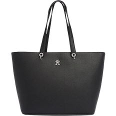 Argent Sacs de courses Tommy Hilfiger Sac à main Th Emblem Tote AW0AW15178 Noir