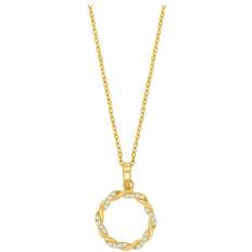 8k - Guld Halsband Nordahl Andersen Circle Pendant - Gold/Transparent