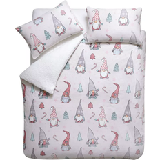 Pink Duvet Covers Catherine Lansfield Festive Gnomes Duvet Cover Pink (200x135cm)