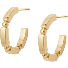 Daisy Bar & Ball Midi Hoop Earrings - Gold