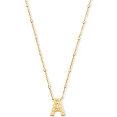 14k Jewelry Kendra Scott Letter Pendant Necklace - Gold