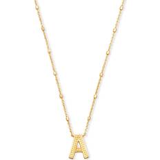 Letter Pendant Necklace - Gold