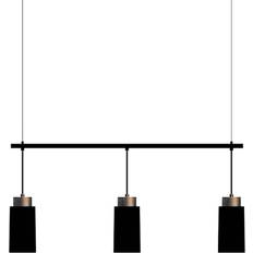 Herstal Loftlamper Herstal Edge Trio Mat Black/Bronze Pendel ∅ 12cm