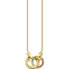 Multicolour Necklaces Thomas Sabo Intertwined Rainbow Necklace, Gold, Women