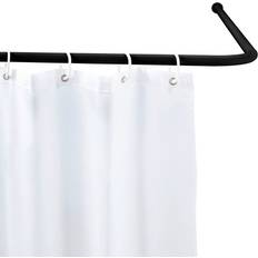 Black Shower Curtain Rods Wenko Angle Bar Universal (23565100)