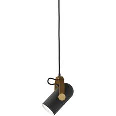 Mässing - Trä Pendellampor Le Klint Carronade II Small Black/Smoked Oak/Brass Pendellampa ∅ 12cm