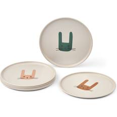 Platos y Cuencos Liewood Remco Plate 6-pack Bunny/Sand