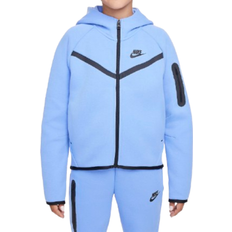 Nike tech fleece blå NIKE Big Kid's Sportswear Tech Fleece Zip Up Hoodie - Royal Pulse/Black/Black/Black (HV8695-494)