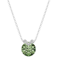 Verde Collares Swarovski Bella V Pendant Necklace - Silver/Green/Transparent