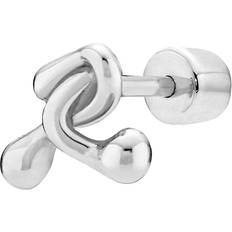 Puff Ball Stud - Silver