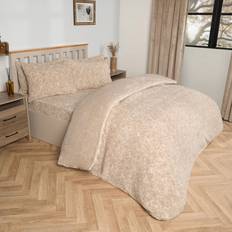 OHS Teddy Bear Marl Fleece Duvet Cover Natural (198x198cm)