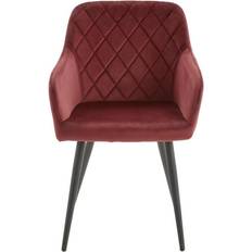 Livetastic Velvet Black/Wine Red Esszimmerstuhl 86cm