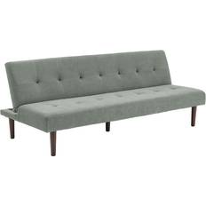 Wood Sofas LivingAndHome Contemporary Convertible Grey Sofa 172cm 2 Seater