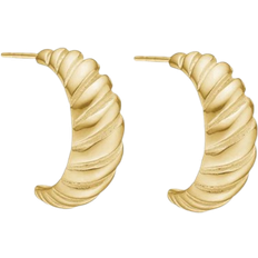 Classic Twist Dome Hoops - Gold