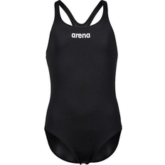 Girl's Team Swim Pro Solid Swimsuit - Black/White