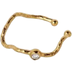 Cuffs Øreringe Stine A Big Wavy Ear Cuff - Gold/Transparent