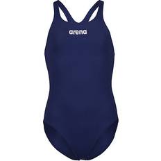 122/128 Badedragter Børnetøj Arena Girl's Team Swim Pro Solid Swimsuit - Navy/White