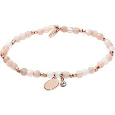 Vidrio Pulseras Fossil Bracelet - Rose Gold/Moonstone/Transparent