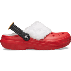 Red Clogs Crocs Classic Lined Santa Clogs - Varsity Red/Multi