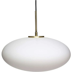 Muse hvid messing loftlampe Hübsch Ellipse Opal/Brass Pendel ∅ 40cm