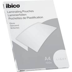 Lamination à chaud Films de plastification Ibico Pochettes de plastification A4 - Pack de 100 - Light - Brillant - Transparent Gris