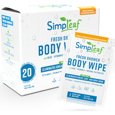 Bath & Shower Products Simpleaf Brands XL Fresh Shower Body Wipes 20 count box 20-pack