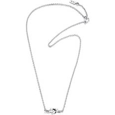 Silver Halsband Efva Attling Love Knot Necklace - Silver