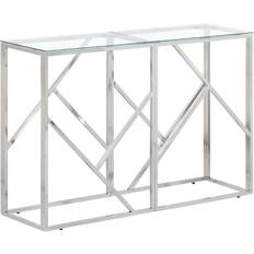 Silbrig Ablagetische vidaXL 349993 Silver/Transparent Ablagetisch 30x110cm