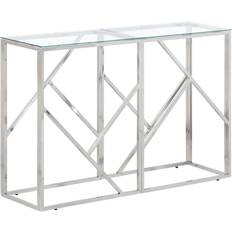 vidaXL 349993 Silver/Transparent Konsolbord 30x110cm