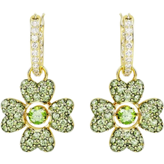 Swarovski Grön Örhängen Swarovski Idyllia Drop Earrings - Gold/Green/Transparent