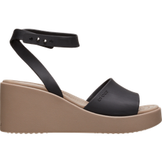 Best Heeled Sandals Crocs Brooklyn Ankle Strap Wedge - Black/Mushroom