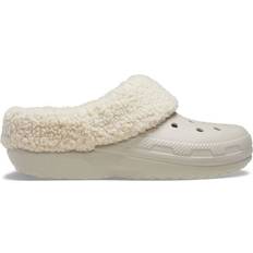 Beige - Damen Holzschuhe Crocs Classic Blitzen Clog - Pumice