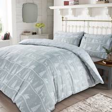 Dreamscene Christmas Tree Duvet Cover White, Grey (200x200cm)