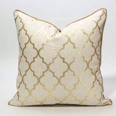 ZZZOO Decorative Unique Home Decor Invisible Zipper Kuddöverdrag Guld, Beige (45x45cm)