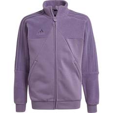 Bomuld Fleecejakker Børnetøj adidas Junior Tiro Fleece Track Top - Shadow Violet (HY4219)