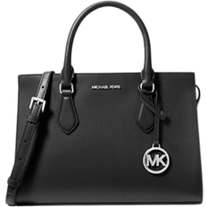 Michael Kors Sheila Medium Faux Saffiano Leather Satchel - Black