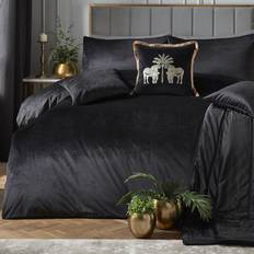 Square Bed Linen Laurence Llewelyn-Bowen MEBBK21PPL Duvet Cover Black (200x200cm)