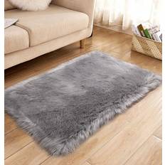 HARESLE Faux Fur Fluffy Grey 40x60cm