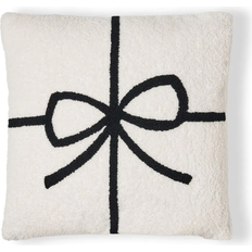 BHS Christmas Present Bow Tufted Complete Decoration Pillows White, Black (43x43cm)