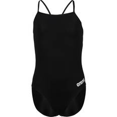 Girl's Team Challenge Soild Swimsuit - Black/White (004765-550)