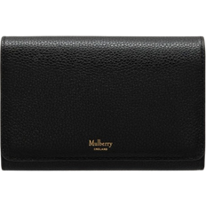 Mulberry Portefeuilles et Porte-clés Mulberry Medium Continental French Purse - Black Small Classic Grain