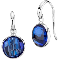 Izabel Camille Large Prima Donna Earring - Silver/Royal Blue