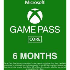 Gift Cards Microsoft Xbox Game Pass Core 6 Month